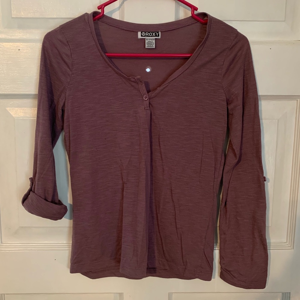 Roxy XS Purple Casual Long 3/4 sleeve Blouse